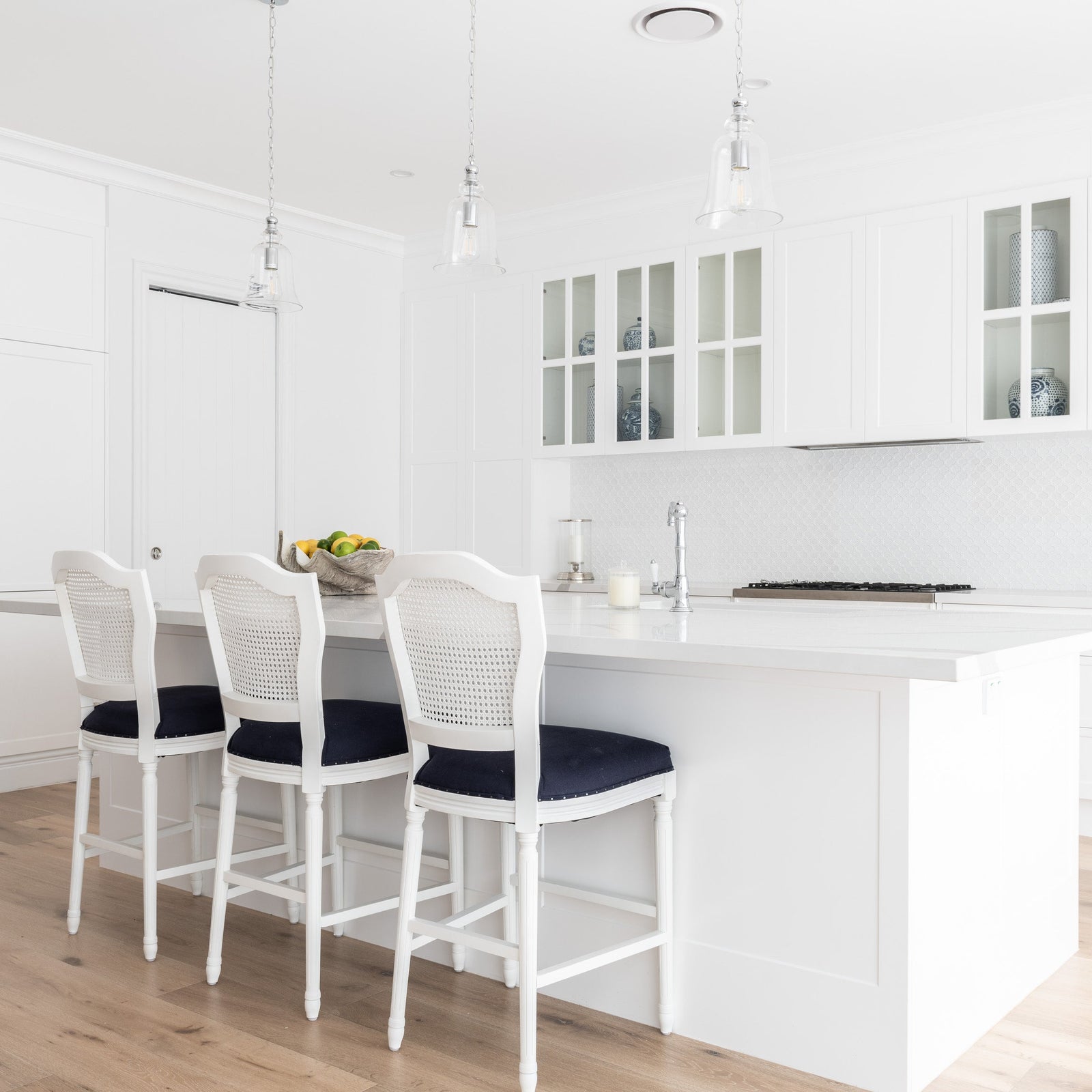 April Luxury Upholstered Kitchen Stool