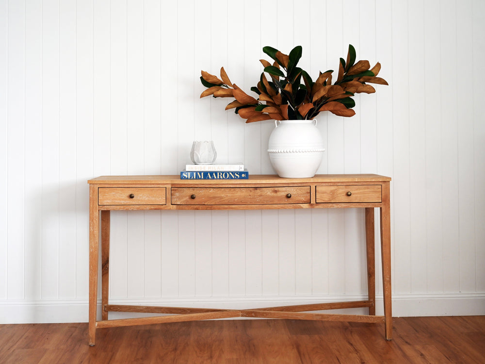 Asher Three Drawer Console Table