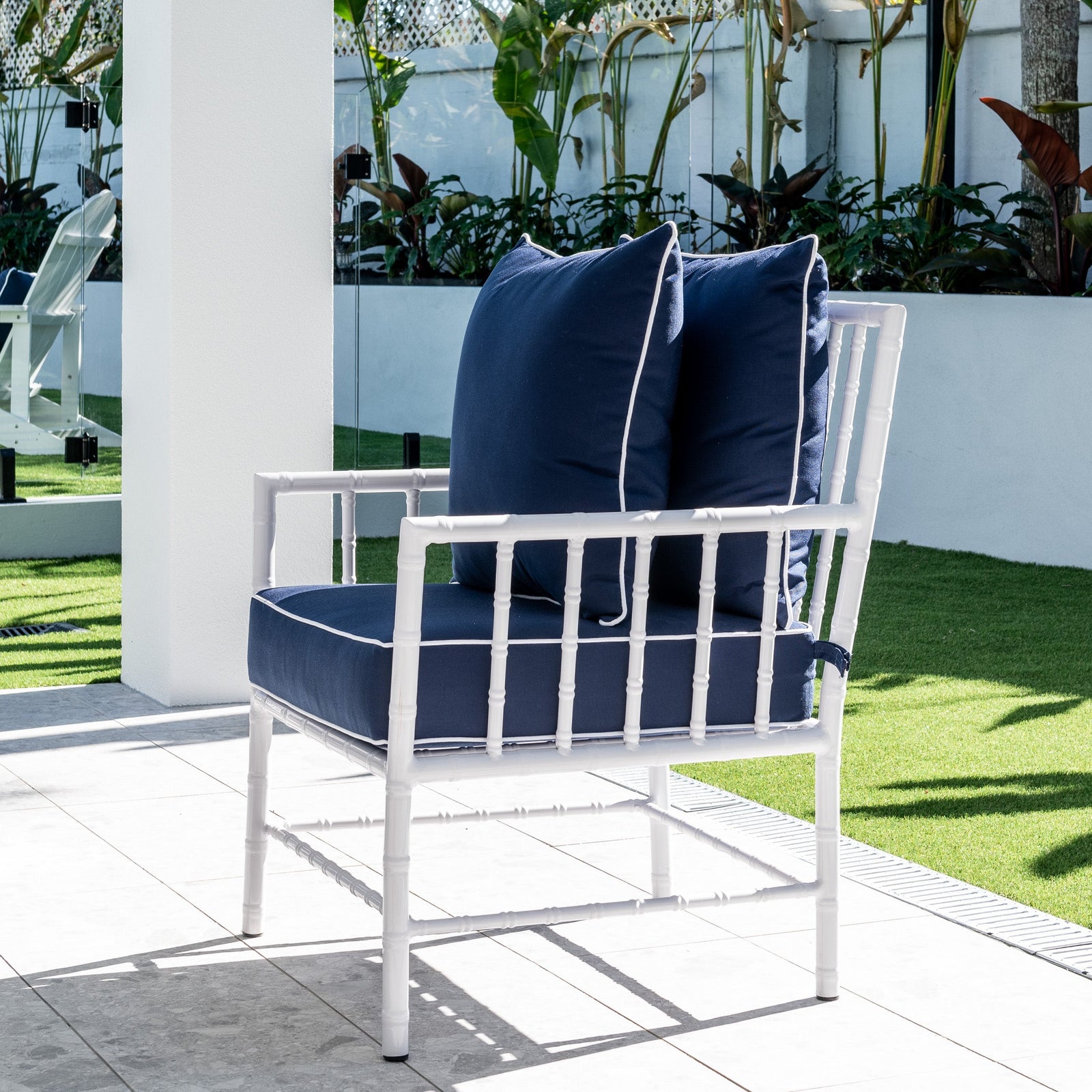 Whitsundays Outdoor Navy Occasional Chair- PREORDER