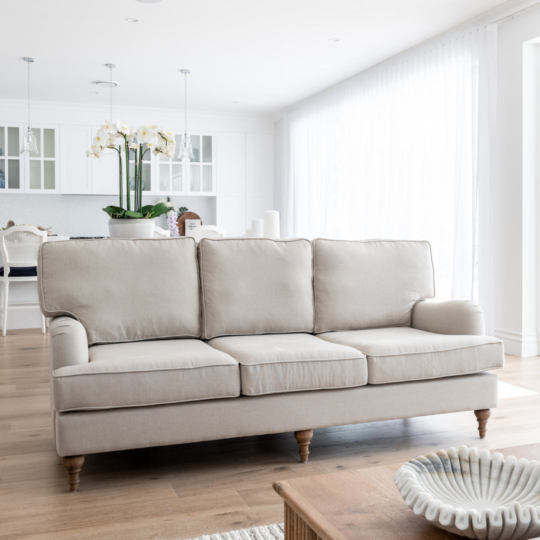 Madeline Linen 3 Seater Lounge