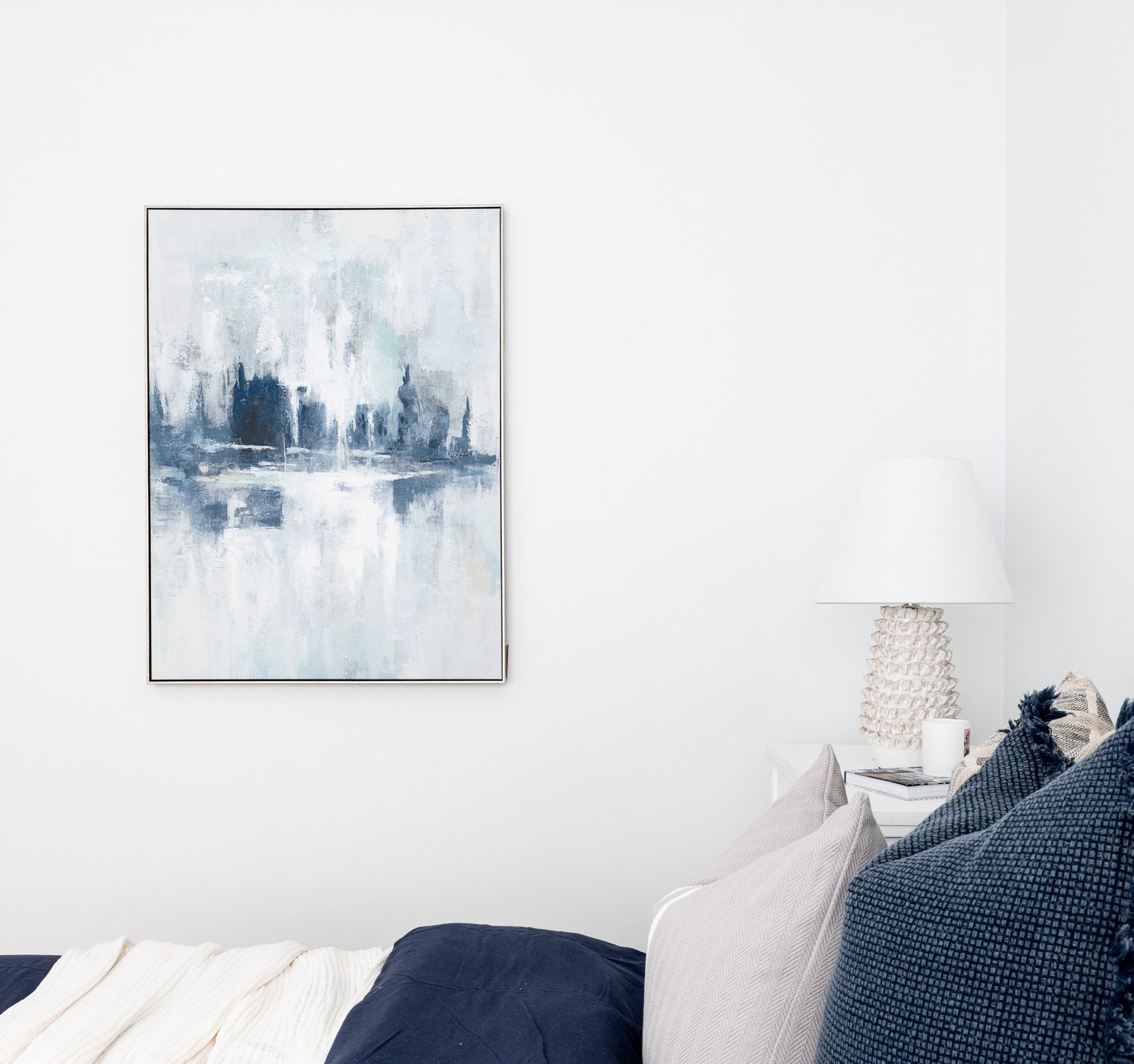 Nautical Hues Canvas In Antique Silver Frame