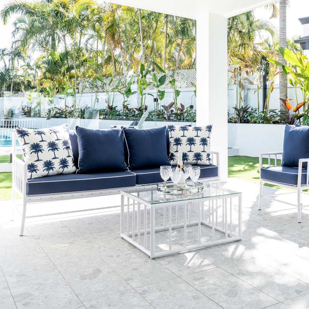 Ex floor Whitsundays Outdoor 3 Seater Lounge Navy
