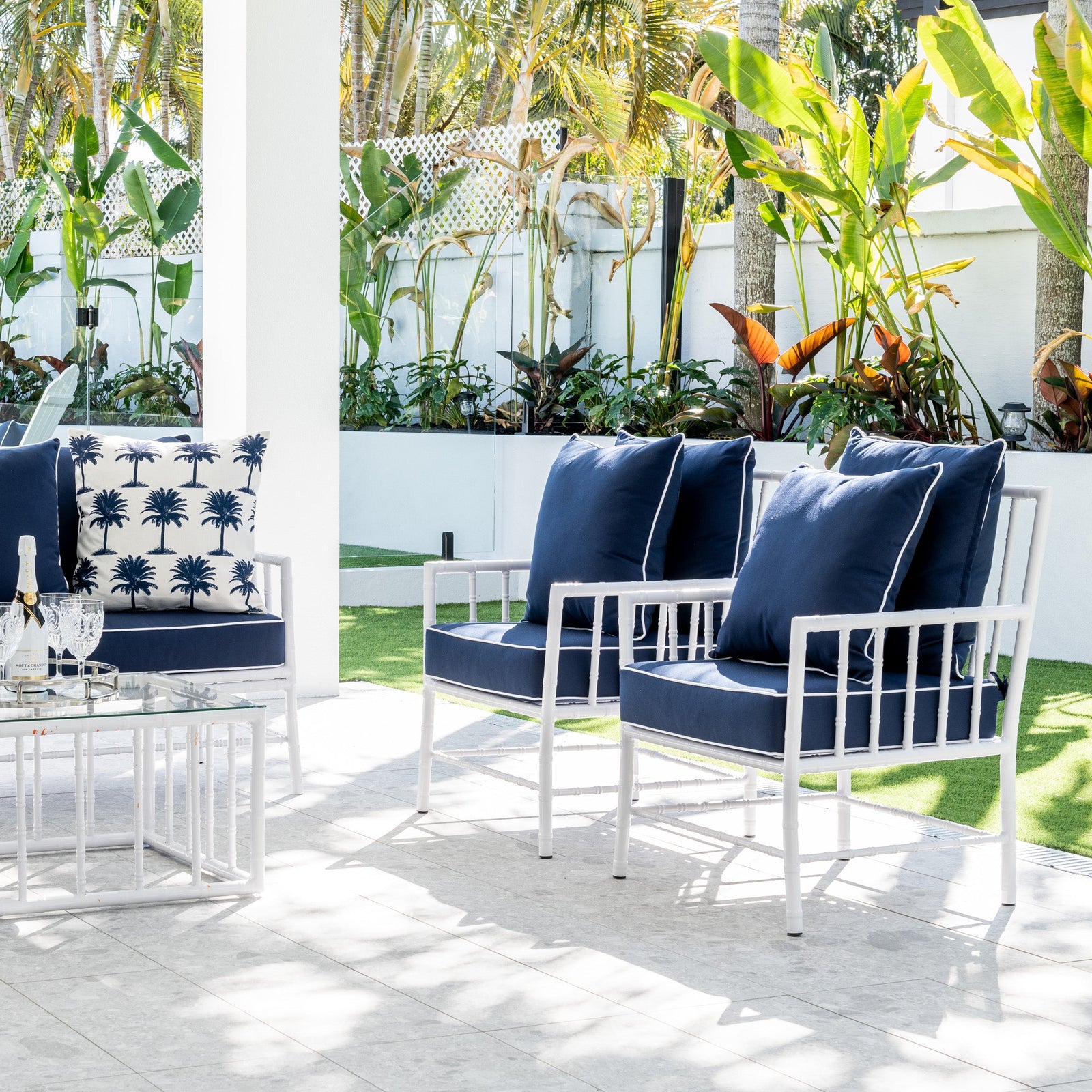 Whitsundays Outdoor Navy Occasional Chair- PREORDER