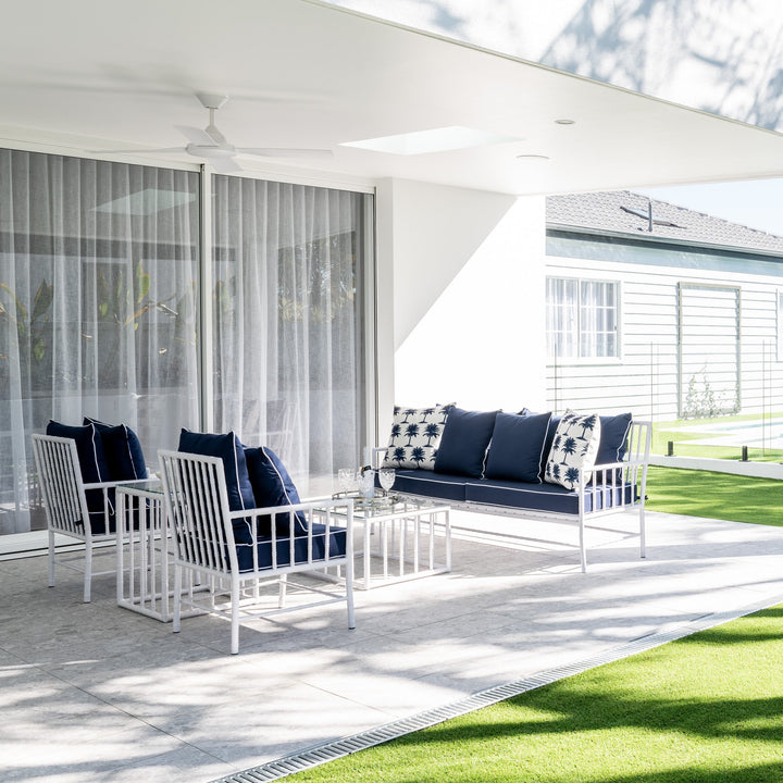 Ex floor Whitsundays Outdoor 3 Seater Lounge Navy