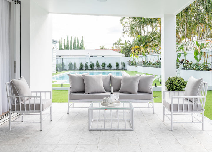 Ex floor Whitsundays Outdoor 3 Seater Lounge Navy
