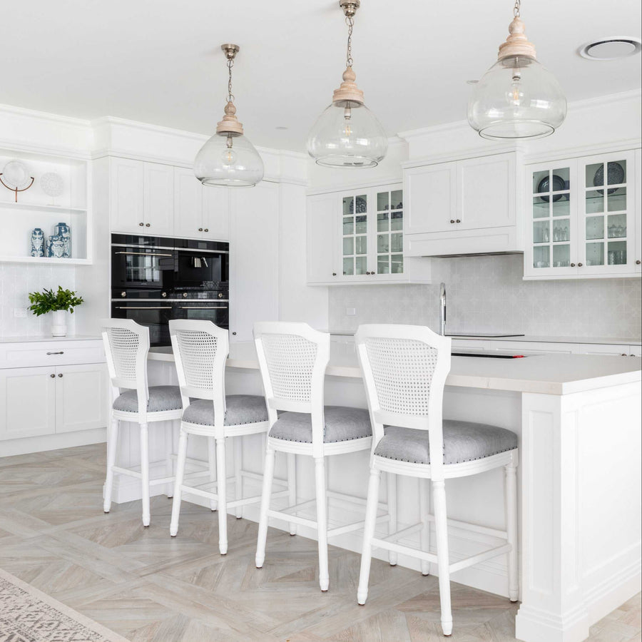 April Luxury Upholstered Kitchen Stool - Sydney Floorstock