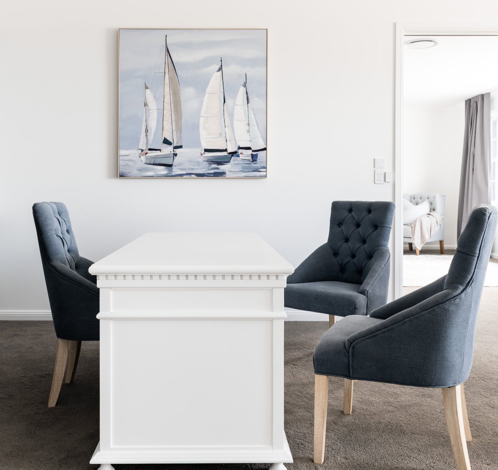 Sail Away Canvas In Antique Silver Frame