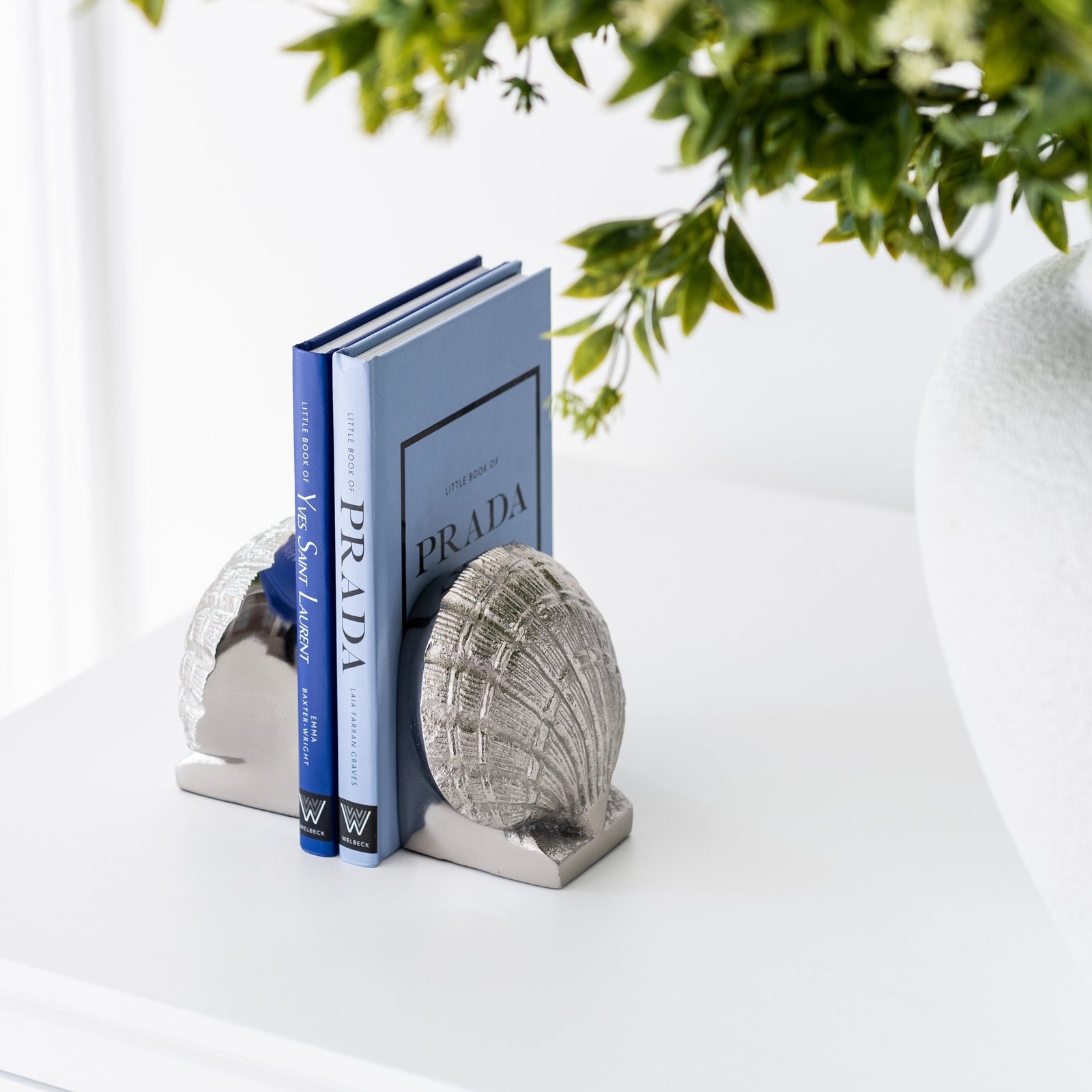 Clam Silver Bookends