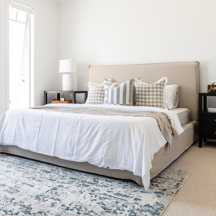 Capri Linen Slip Cover Bedhead Oatmeal