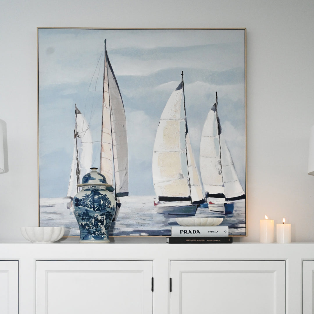 Sail Away Canvas In Antique Silver Frame