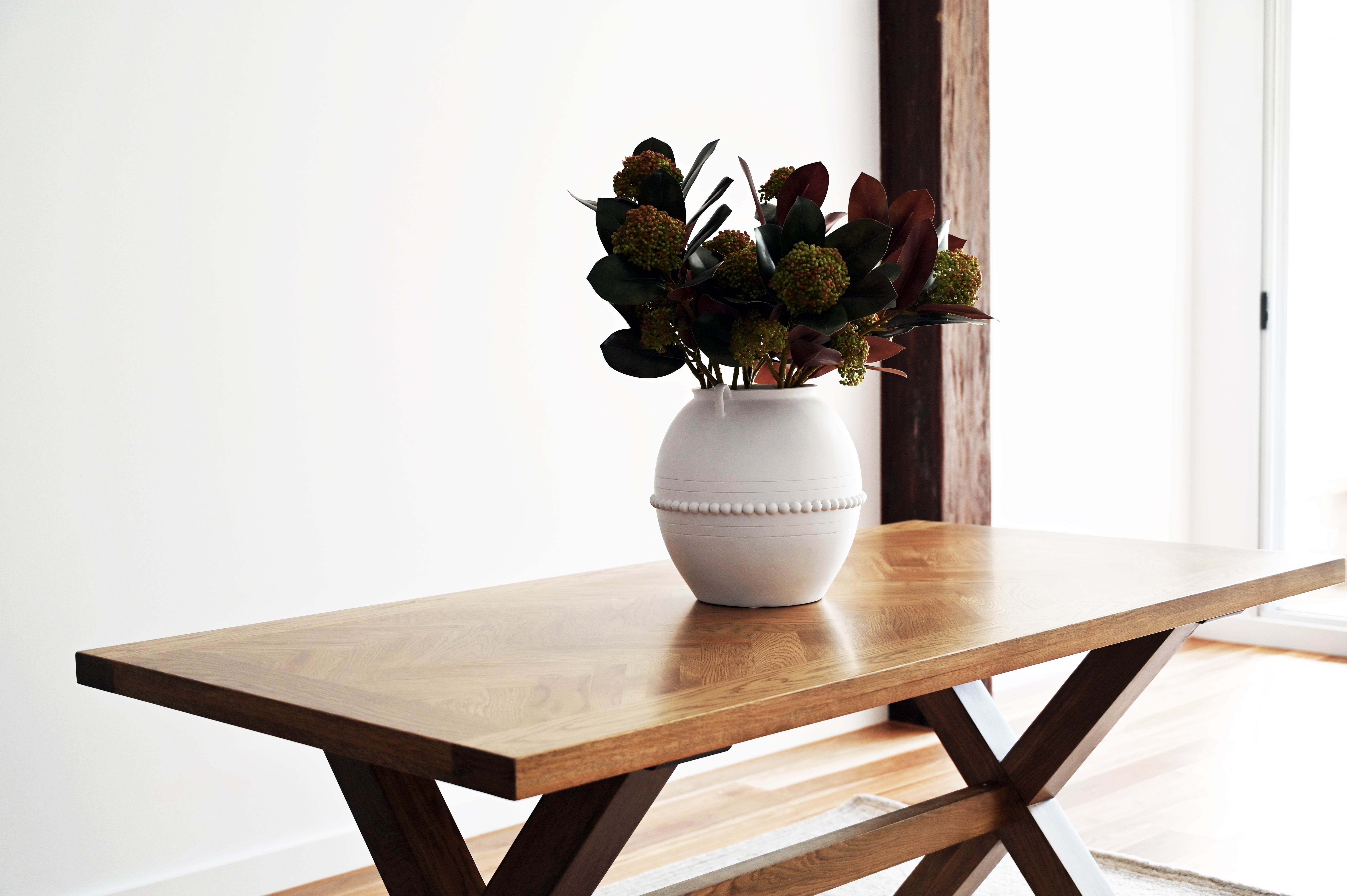 Herringbone Natural Oak Dining Table – Style My Home