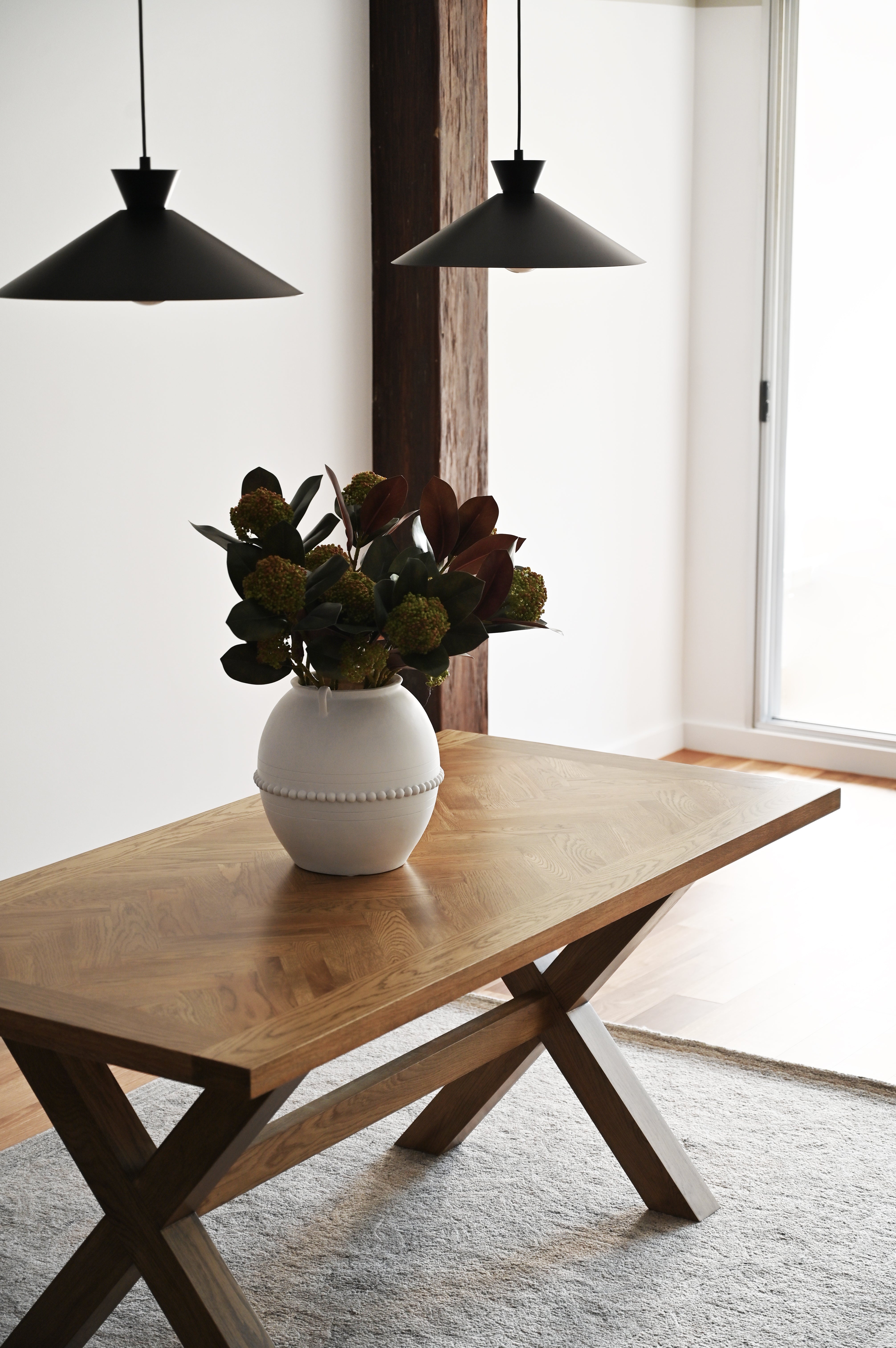 Herringbone Natural Oak Dining Table – Style My Home