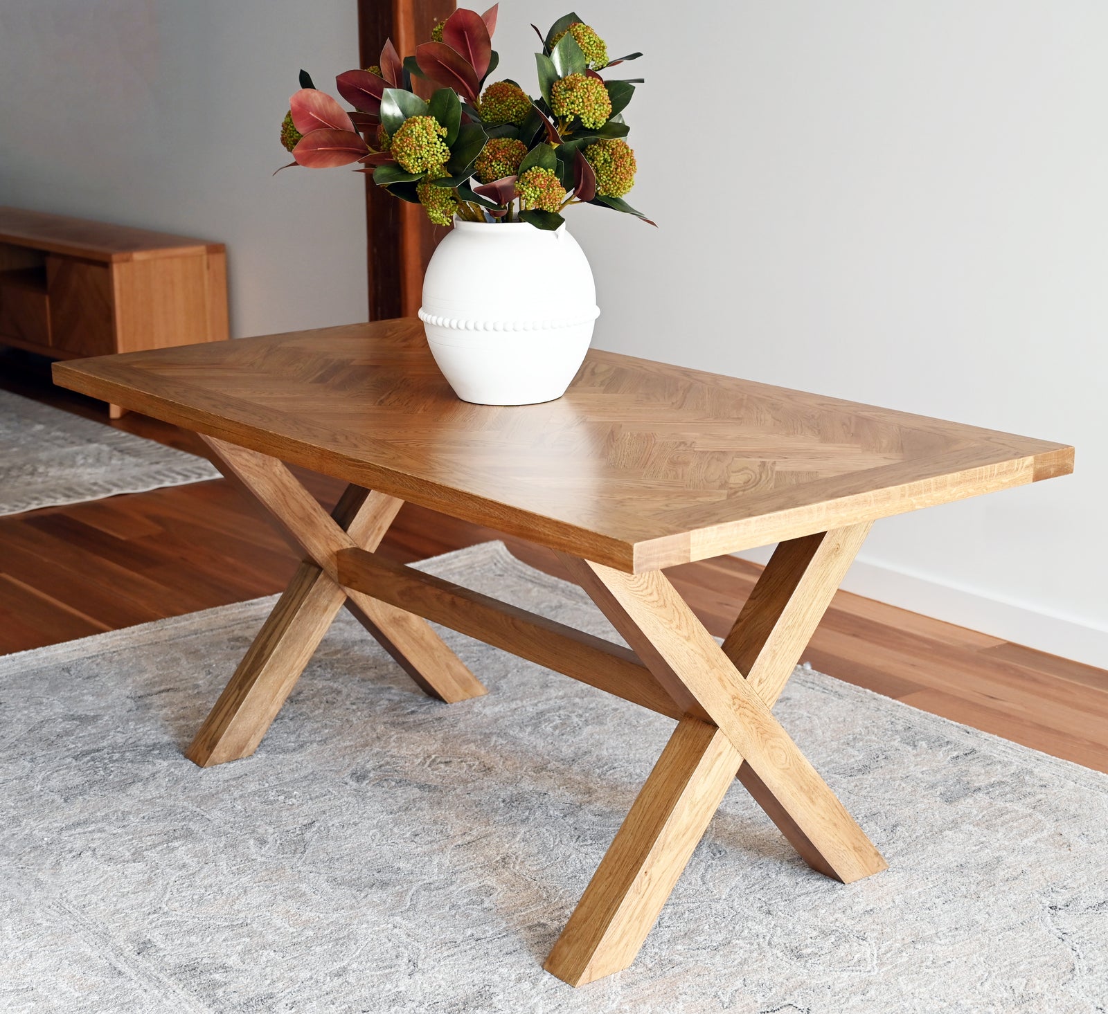 Jasmine Recycled Pet White Blue Grey Rectangle Rug