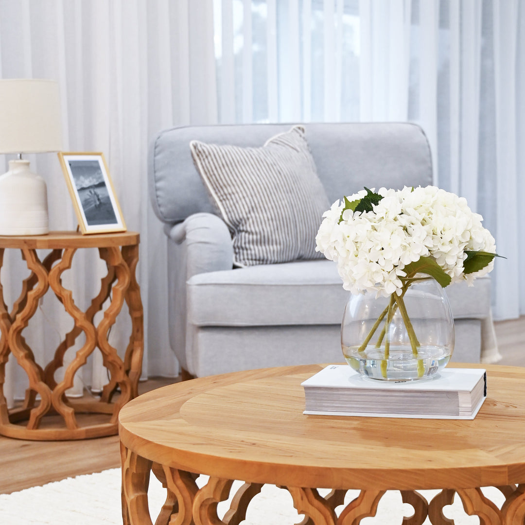 Sahara Round Recycled Elm Side Table