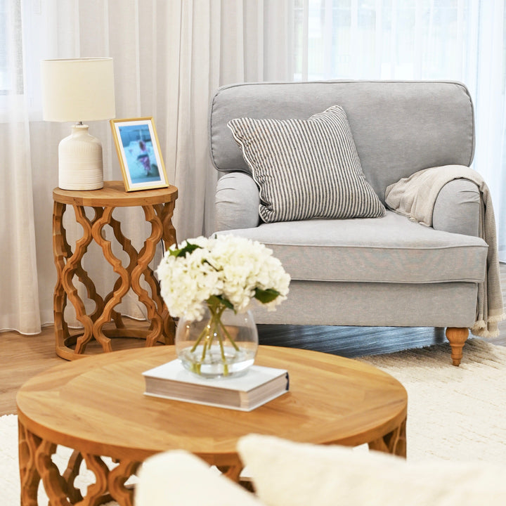 Sahara Round Recycled Elm Side Table