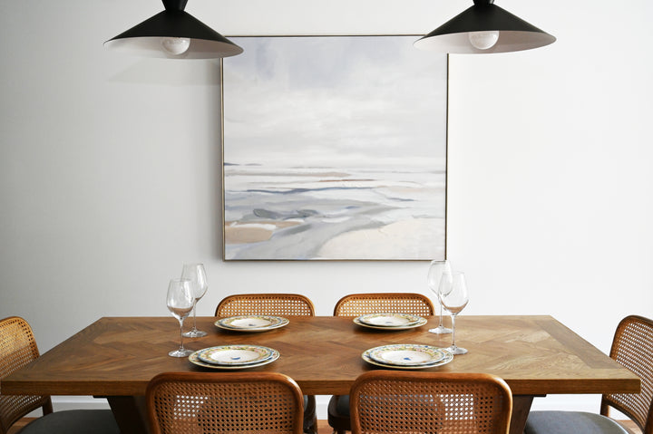 Herringbone Natural Oak Dining Table