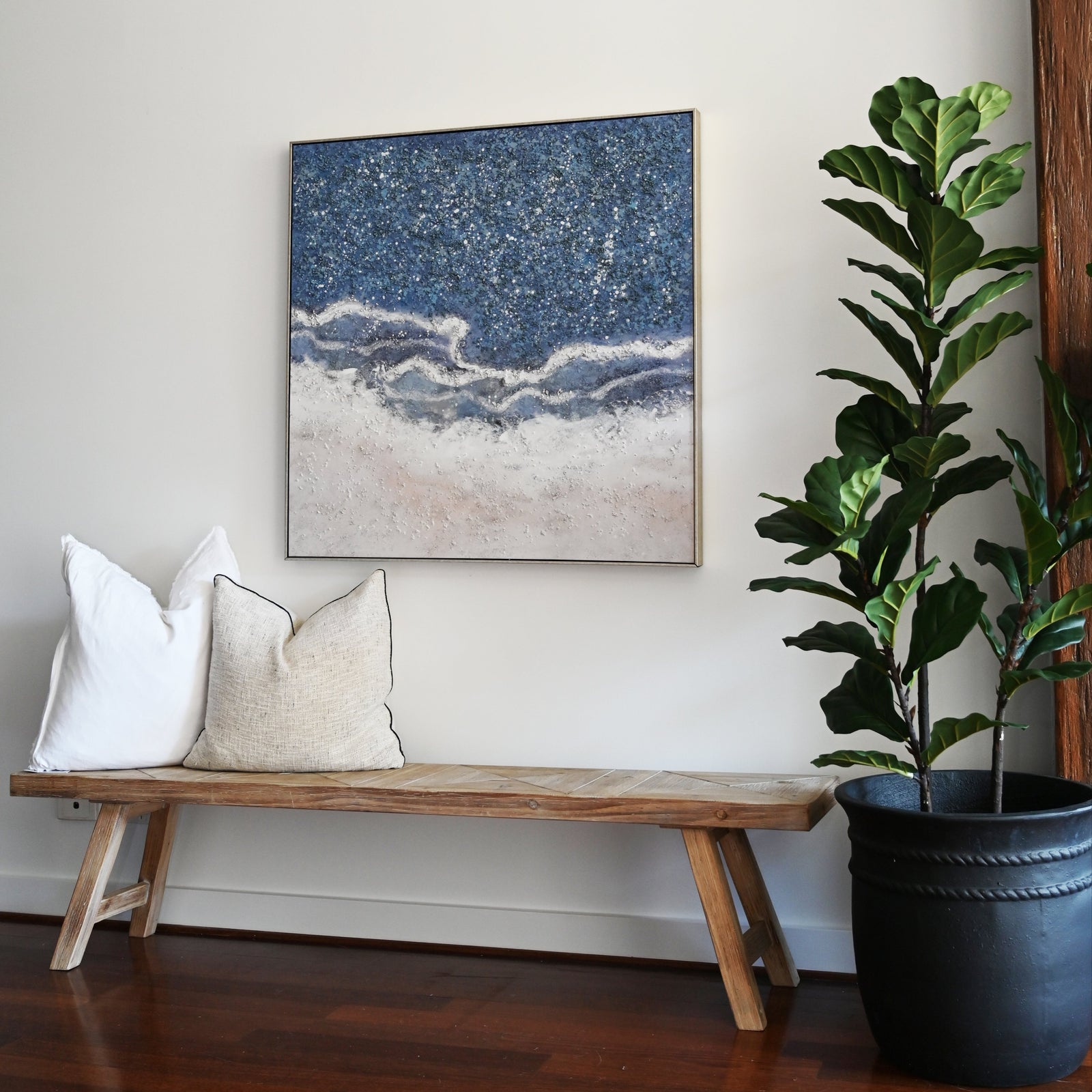 Reef Outlook 1 Canvas In Antique Silver Frame