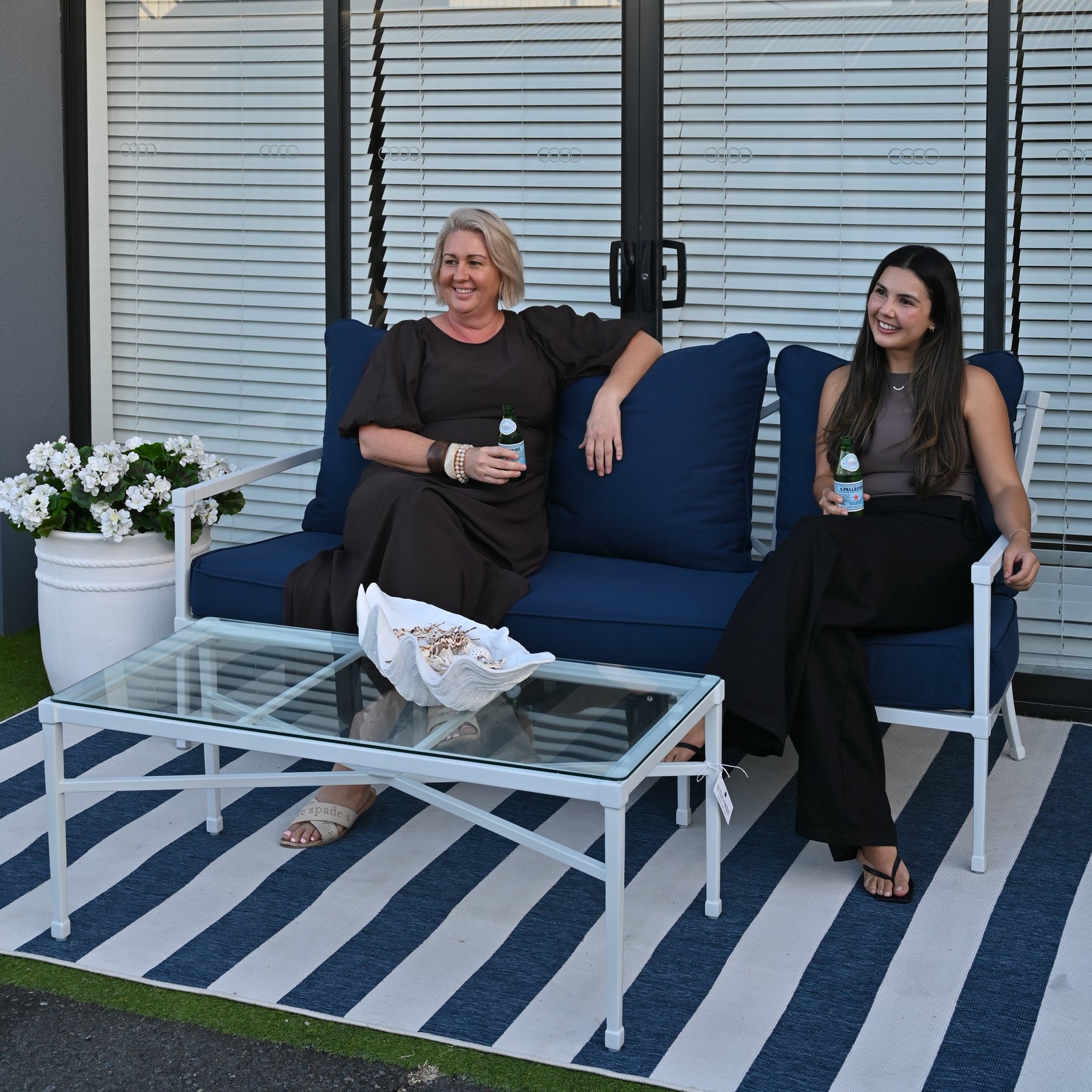 Amalfi Outdoor White 3 Seater Lounge
