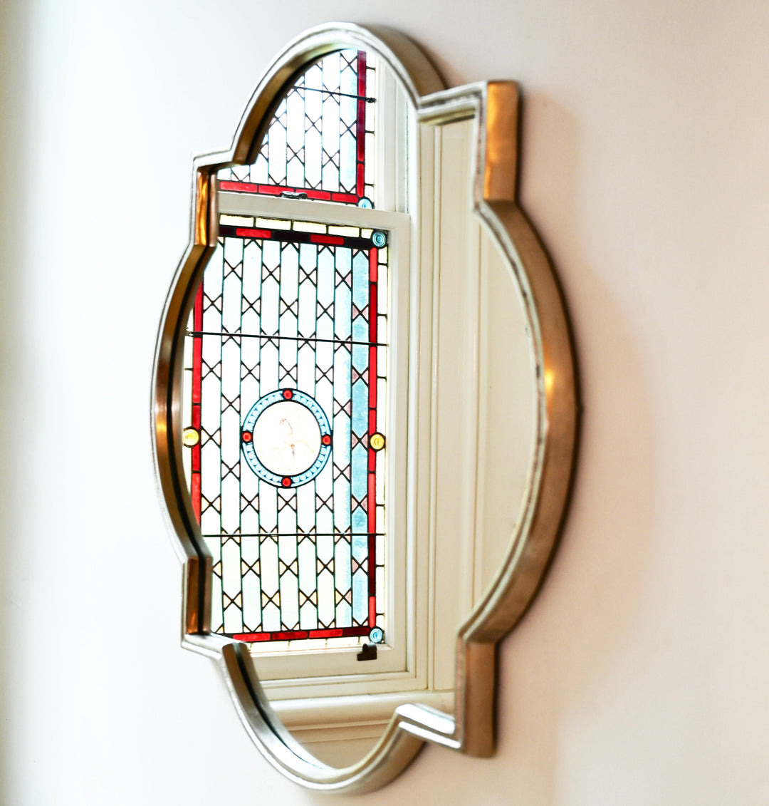 Quatrefoil Statement Silver Iron Mirror