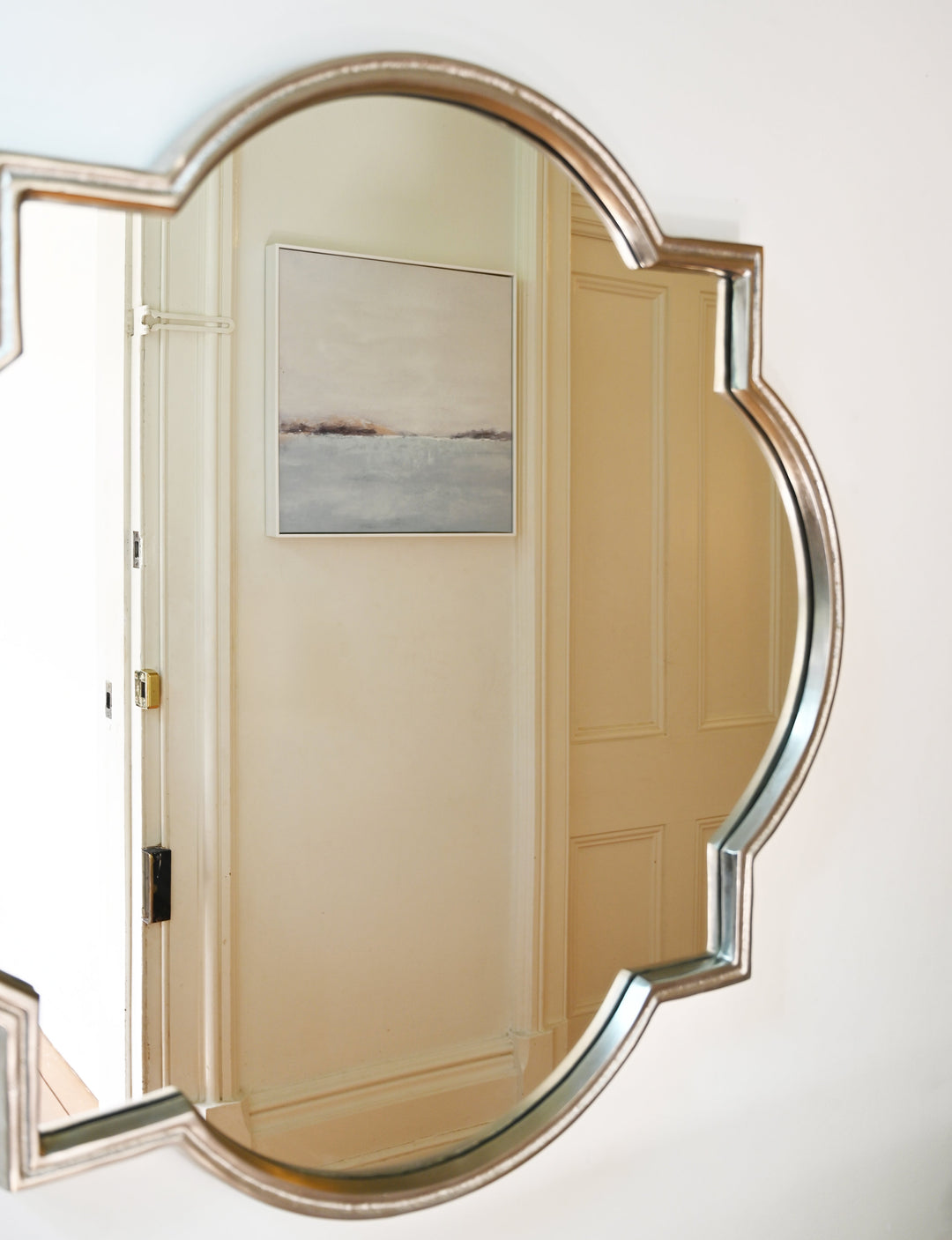 Quatrefoil Statement Silver Iron Mirror