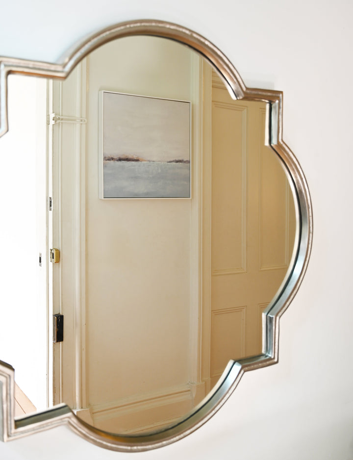 Quatrefoil Statement Silver Iron Mirror