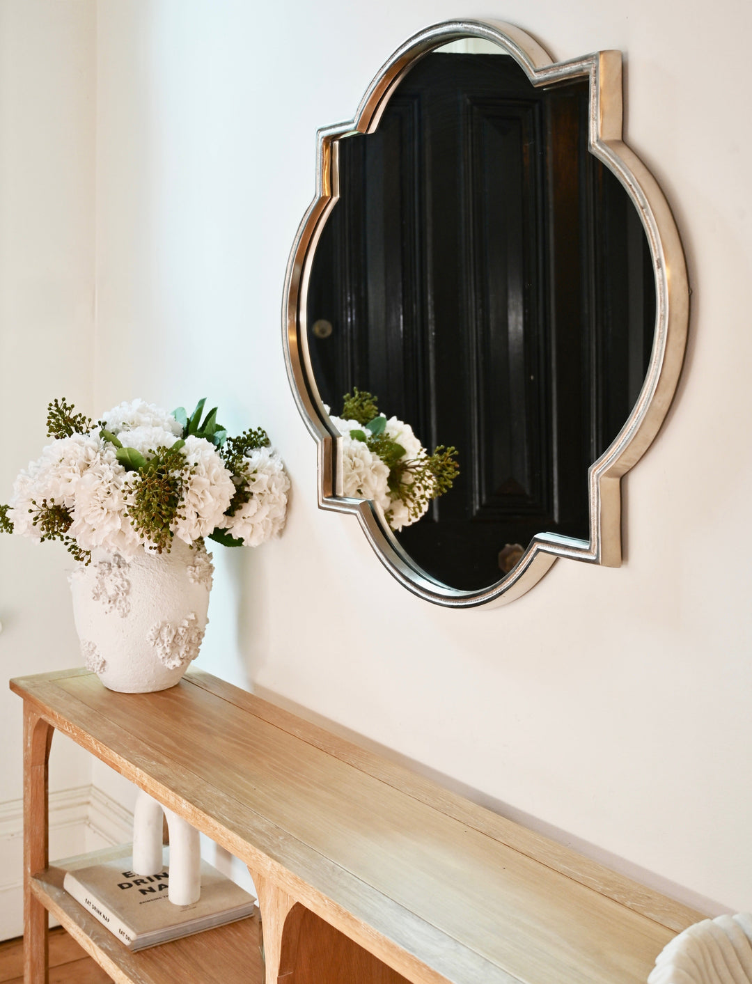 Quatrefoil Statement Silver Iron Mirror