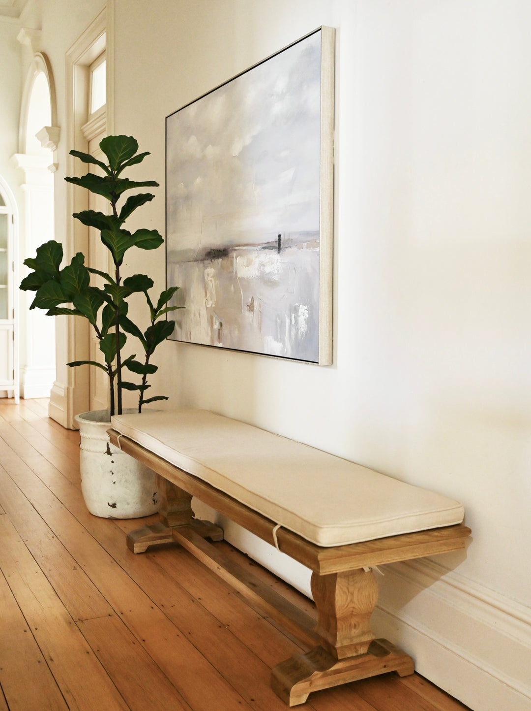 Ocean Whisper Canvas In Antique Silver Frame