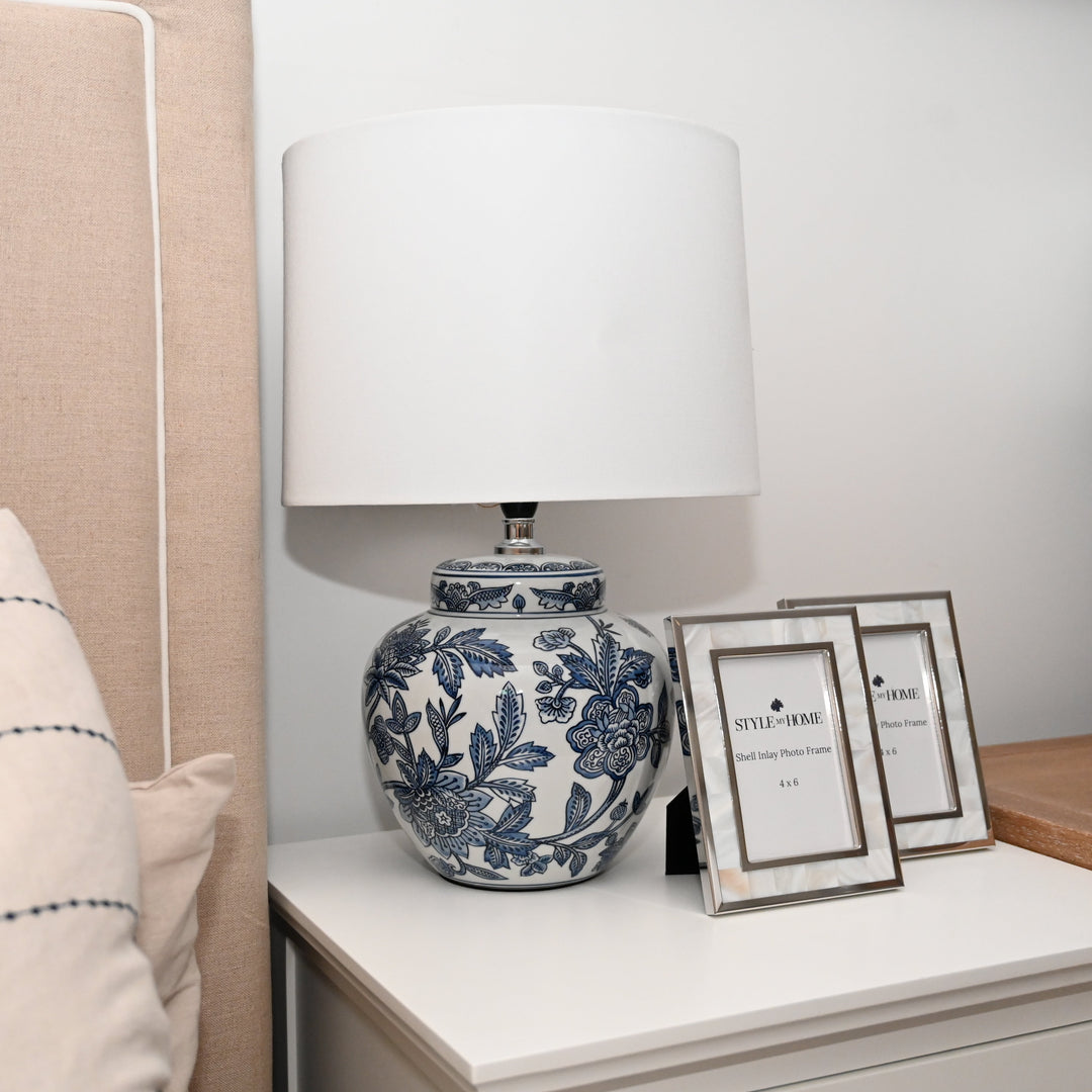 Blue Blossom Ceramic Table Lamp