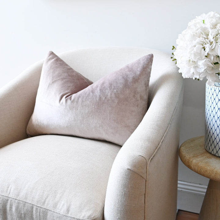 Rose Gold Velvet Luxury Lumbar Cushion