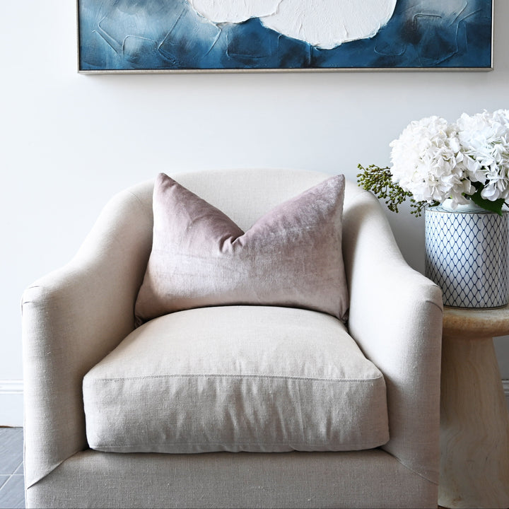 Rose Gold Velvet Luxury Lumbar Cushion