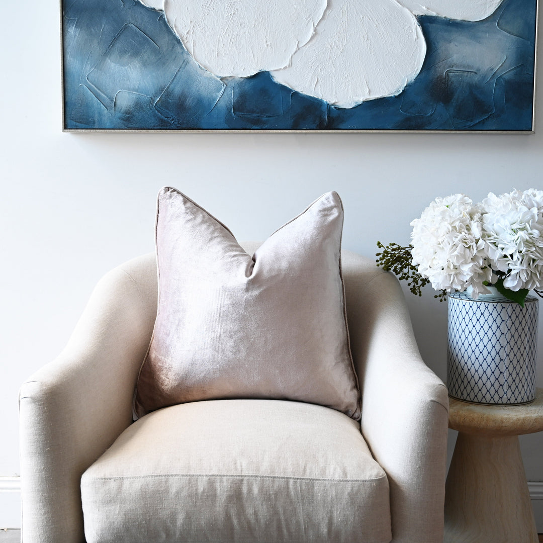 Rose Gold Velvet Luxury Square Cushion