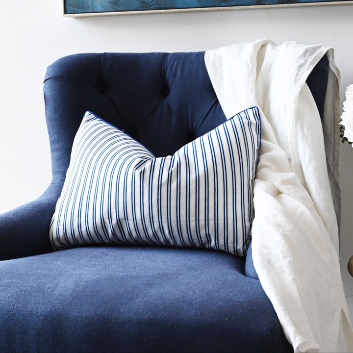 Nautical Ticking Stripe Lumbar Cushion