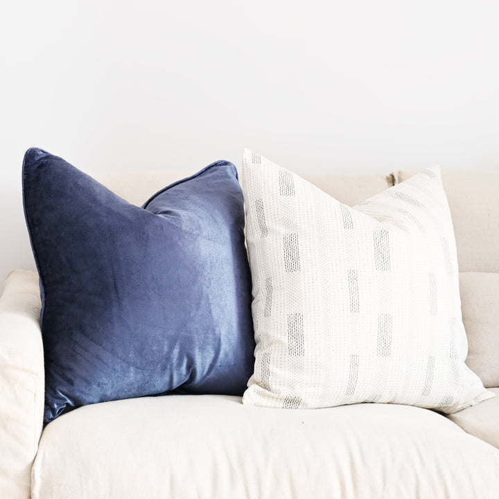 Navy Velvet Luxury Square Cushion