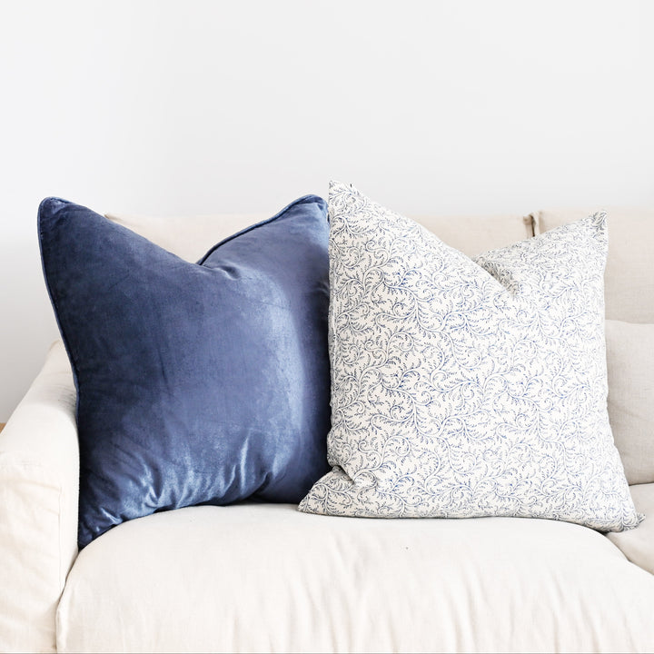 Navy Velvet Luxury Square Cushion