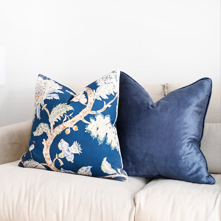Navy Velvet Luxury Square Cushion