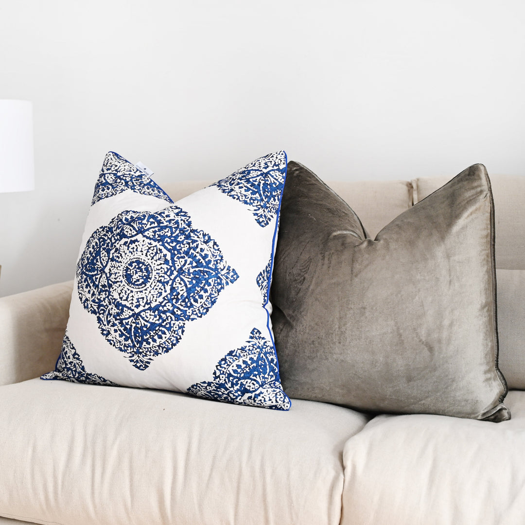 Olive Velvet Luxury Square Cushion