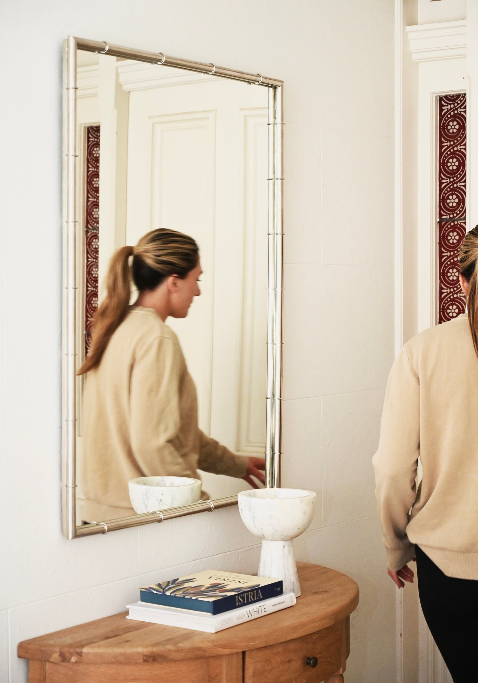 Eli Portrait Nickel Rectangle Mirror