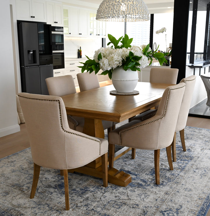 Kensington Parquetry Natural Oak Dining Table