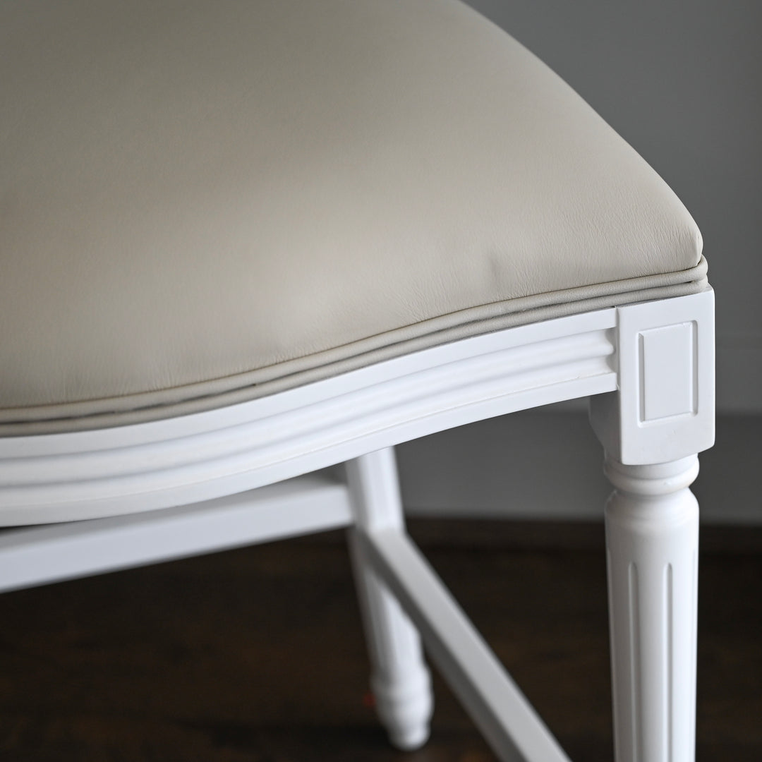 April Luxury Upholstered Leather Kitchen Stool
