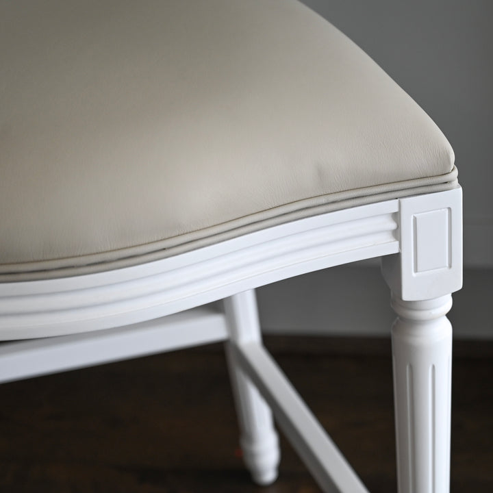 April Luxury Upholstered Leather Kitchen Stool