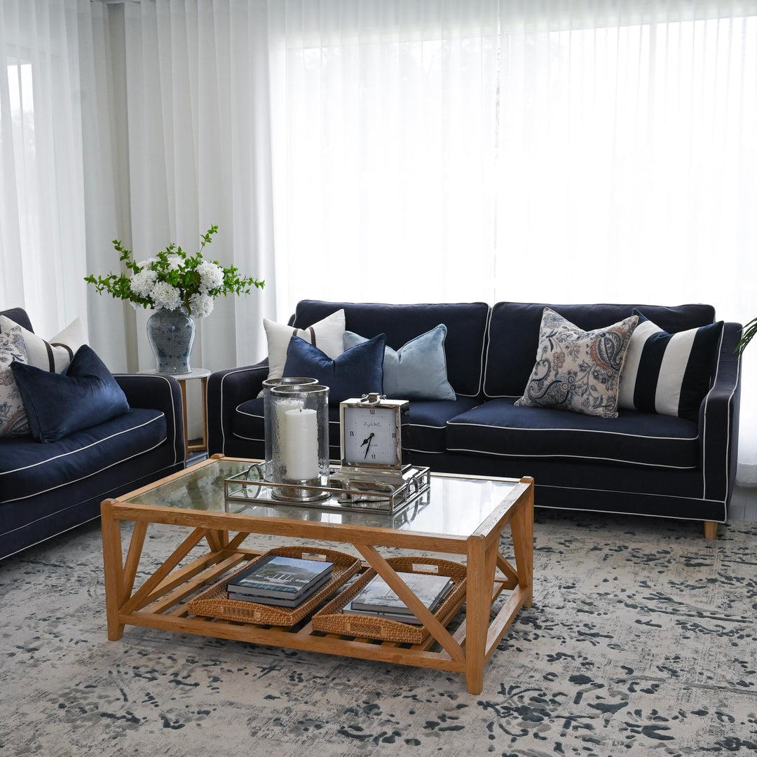 Samuel Oak And Glass Coffee Table