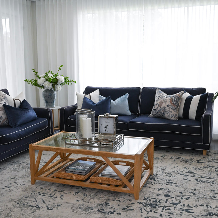 Samuel Oak And Glass Coffee Table