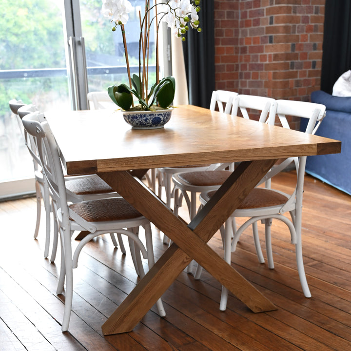 Herringbone Natural Oak Dining Table