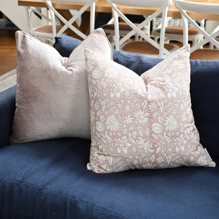 Rose Gold Velvet Luxury Square Cushion