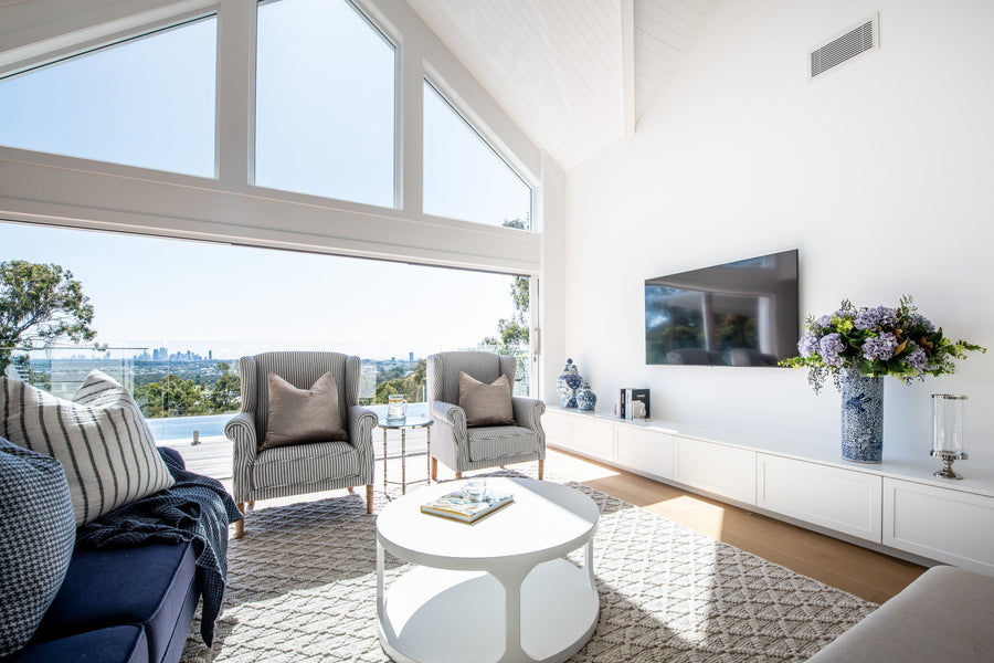 Milla Round Coffee Table Satin White - Sydney Floorstock