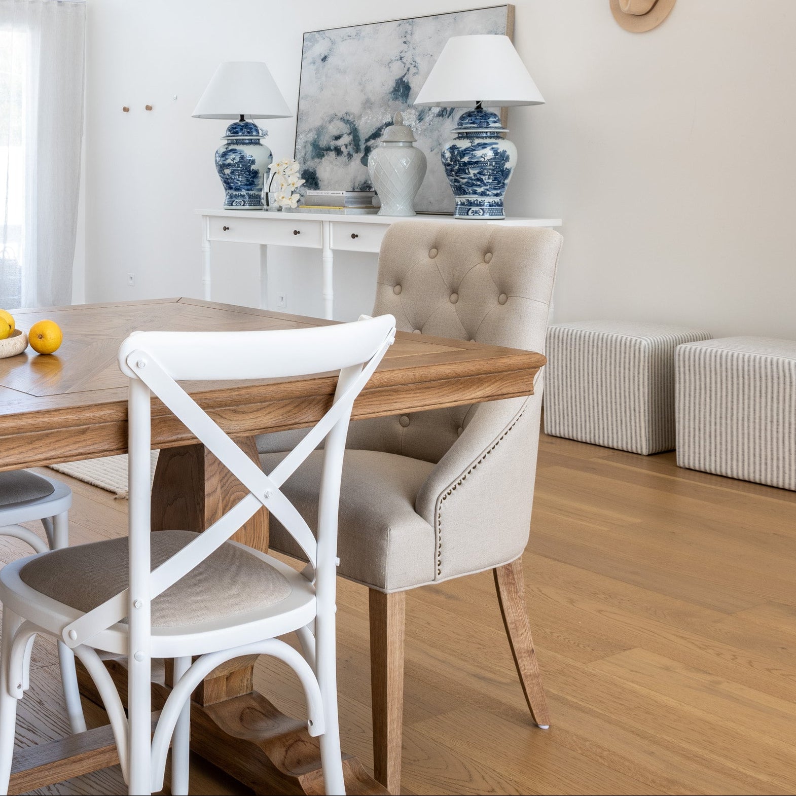 Leopold Upholstered Linen Dining Chair