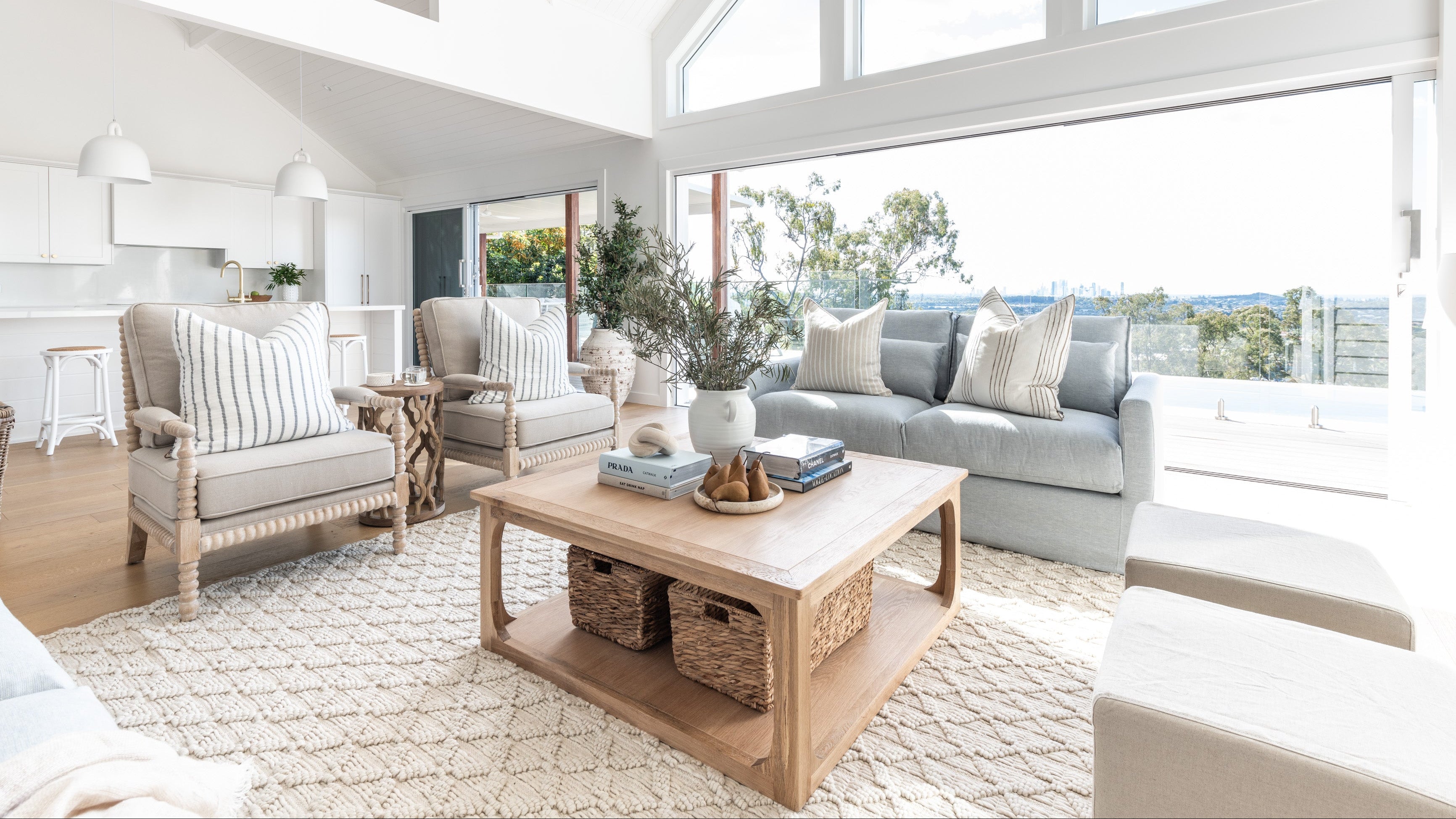 Coastal hamptons farmhouse interior styling service brisbane, sydney, gold coast. 