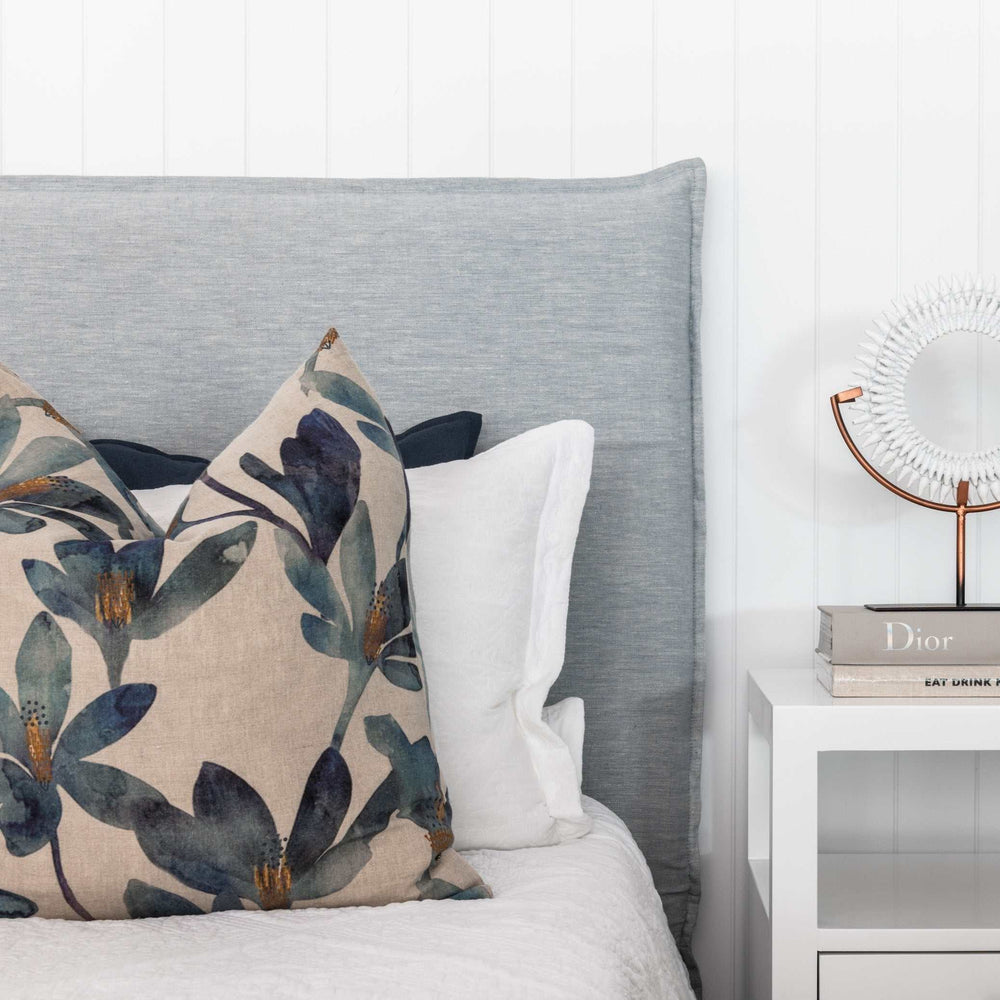 Capri Linen Slip Cover Bedhead - Sydney Floorstock