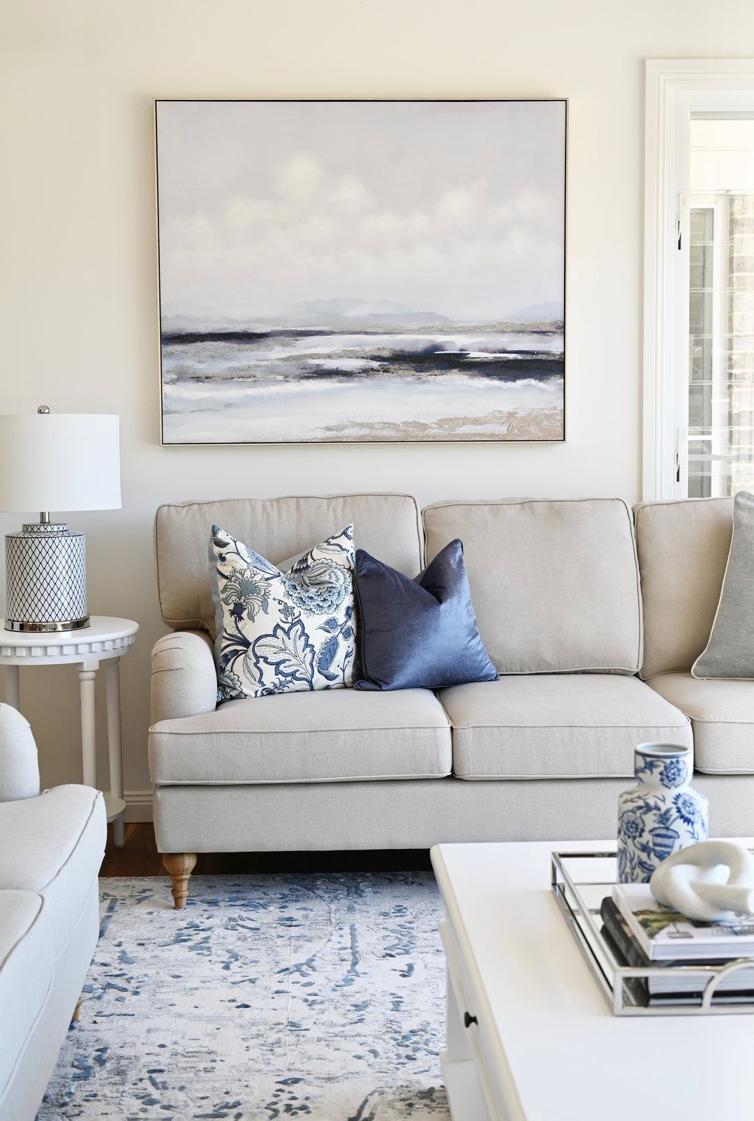 Madeline Linen 3 Seater Lounge