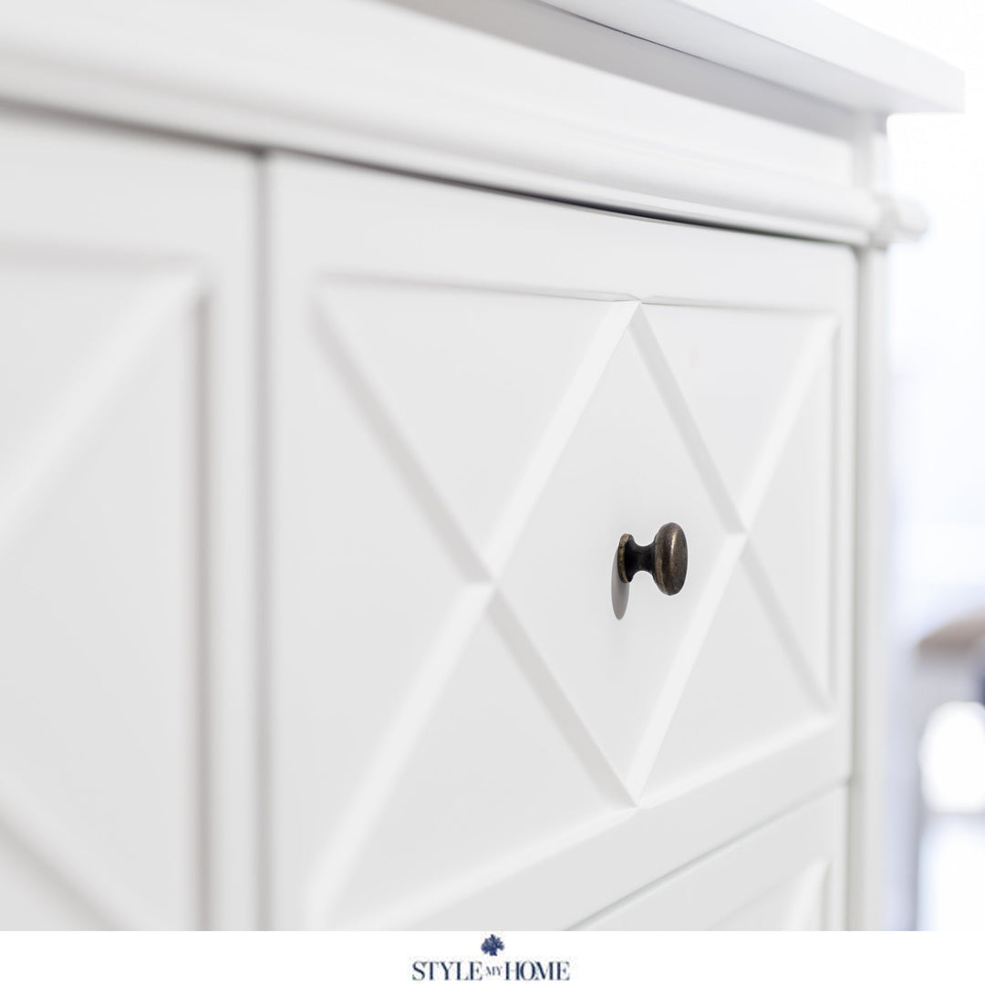 Brisbane Floorstock Slightly Damaged 'Ascot' White Chest of Drawers